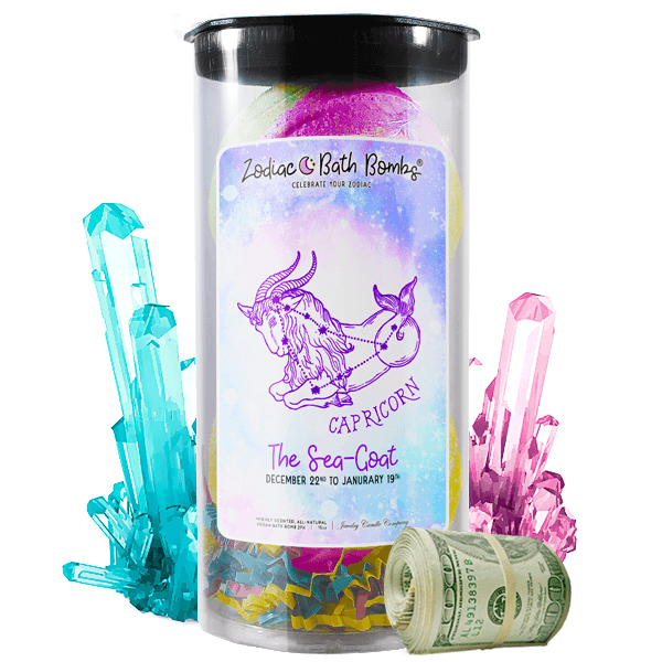 Capricorn | Zodiac Cash Bath Bombs-Zodiac Cash Bath Bombs-The Official Website of Jewelry Candles - Find Jewelry In Candles!