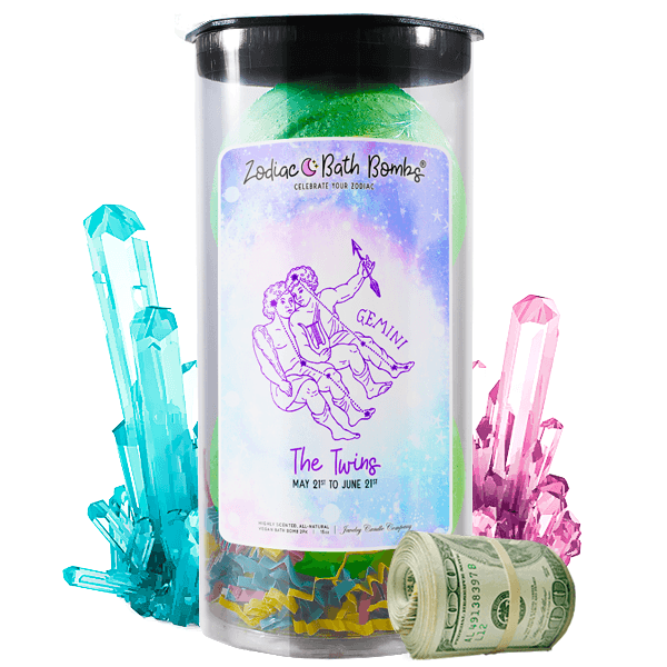 Gemini | Zodiac Cash Bath Bombs-Zodiac Cash Bath Bombs-The Official Website of Jewelry Candles - Find Jewelry In Candles!
