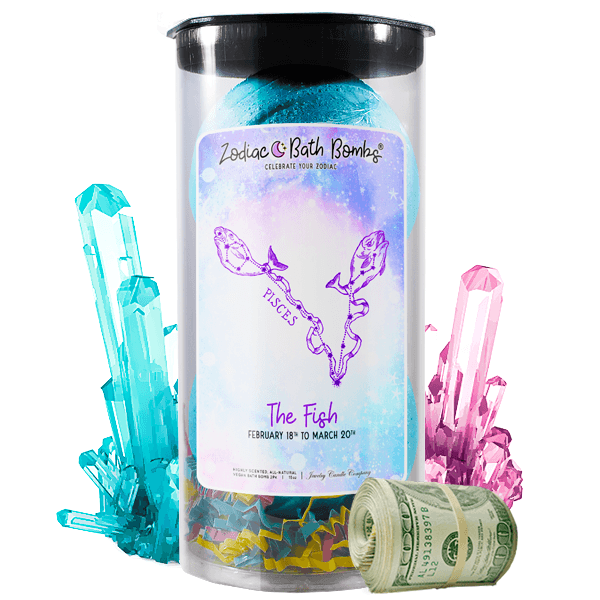 Pisces | Zodiac Cash Bath Bombs-Zodiac Cash Bath Bombs-The Official Website of Jewelry Candles - Find Jewelry In Candles!