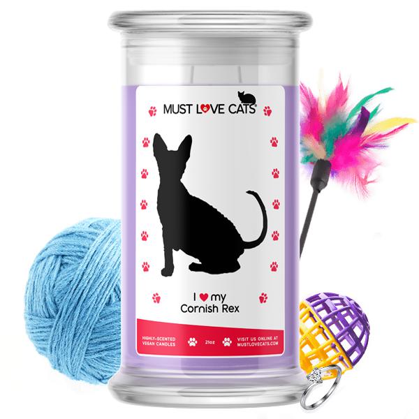I Love My Cornish Rex | Must Love Cats® Candle-Must Love Cats® Candle-The Official Website of Jewelry Candles - Find Jewelry In Candles!