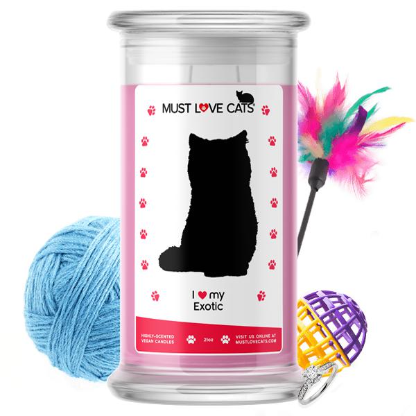 I Love My Exotic | Must Love Cats® Candle-Must Love Cats® Candle-The Official Website of Jewelry Candles - Find Jewelry In Candles!