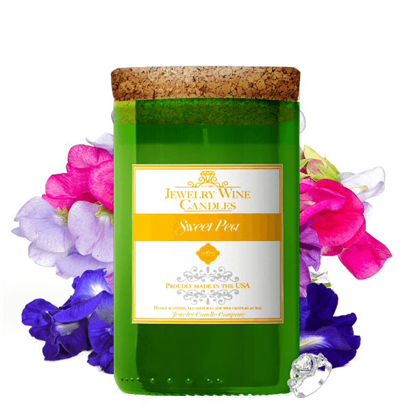 Sweet Pea | Jewelry Wine Candle®-Jewelry Wine Candles-The Official Website of Jewelry Candles - Find Jewelry In Candles!