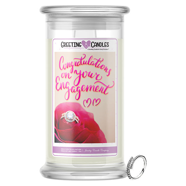 Congratulations On Your Engagement Jewelry Greeting Candle
