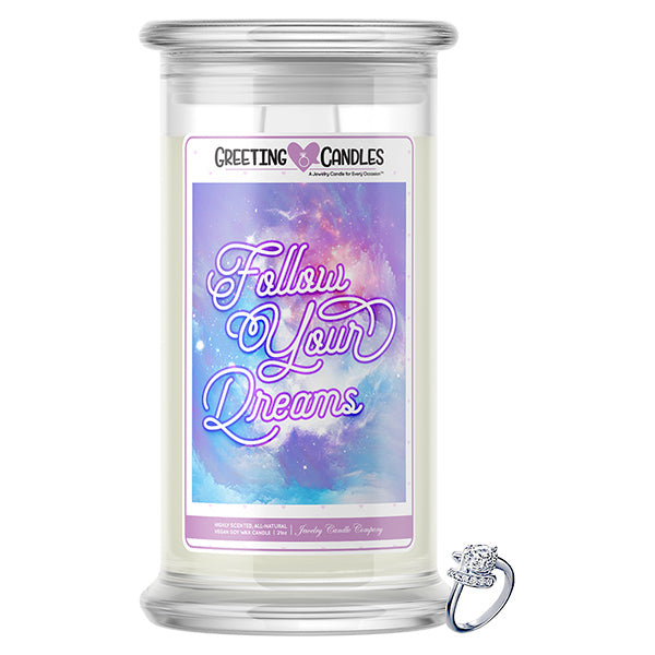 Follow Your Dreams Jewelry Greeting Candle