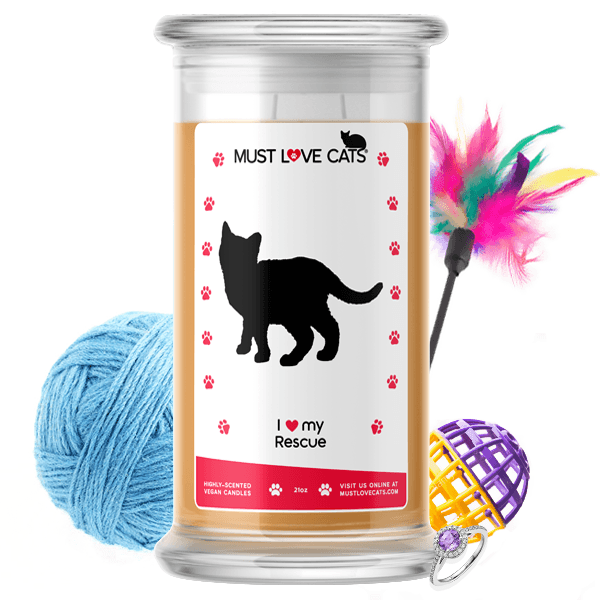 I Love My Rescue | Must Love Cats® Candle-Must Love Cats® Candle-The Official Website of Jewelry Candles - Find Jewelry In Candles!