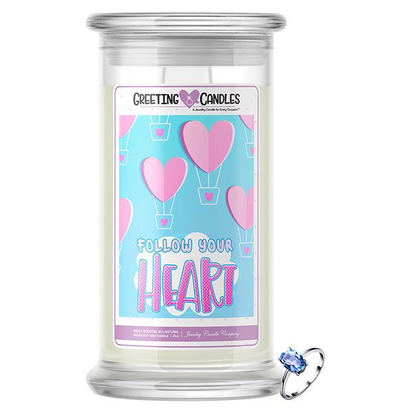 Follow Your Heart Jewelry Greeting Candle