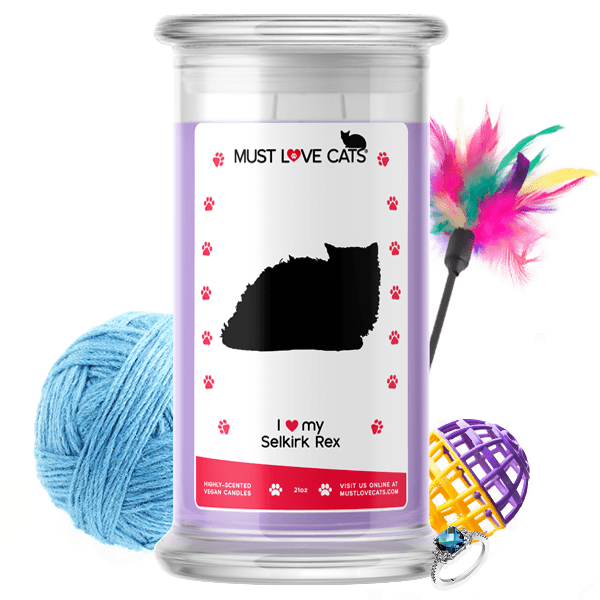 I Love My Selkirk Rex | Must Love Cats® Candle-Must Love Cats® Candle-The Official Website of Jewelry Candles - Find Jewelry In Candles!