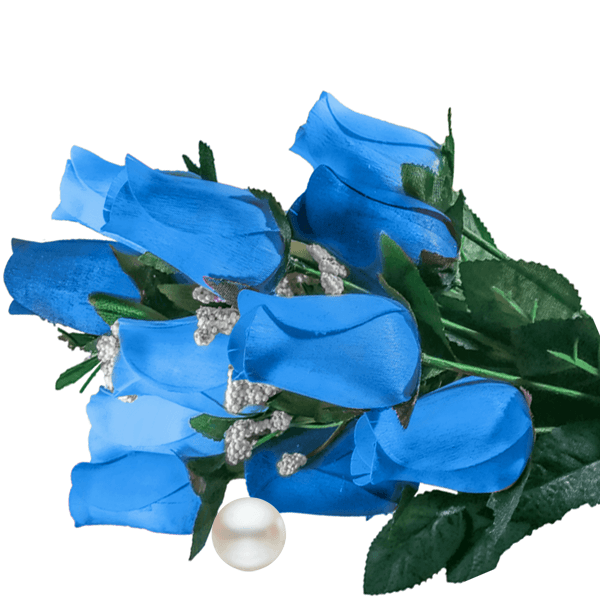 Baby Blue Bouquet Pearl Roses
