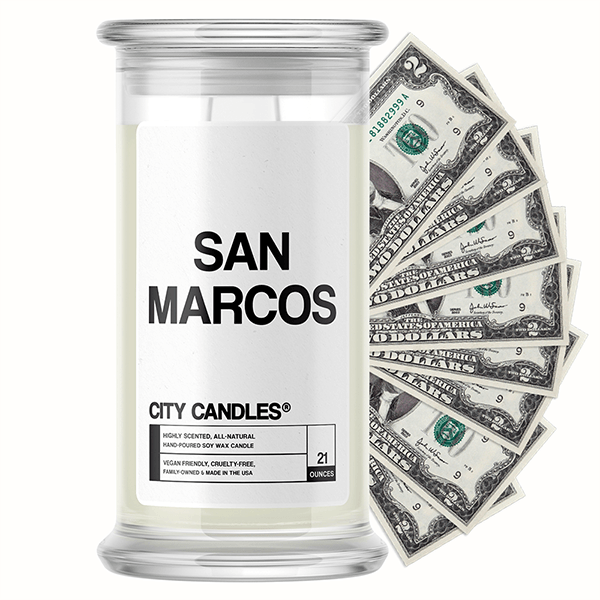 San Marcos City Cash Candle