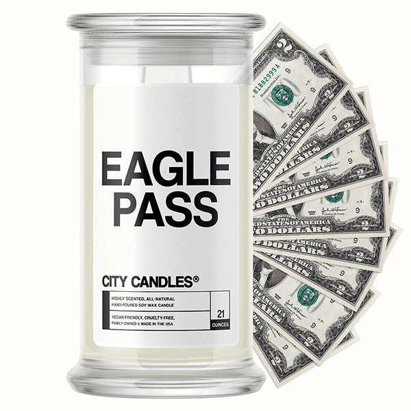 Eagle Pass City Cash Candle