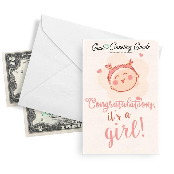 Congratulations, It's A Girl! | Cash Greeting Cards®-Cash Greeting Cards-The Official Website of Jewelry Candles - Find Jewelry In Candles!