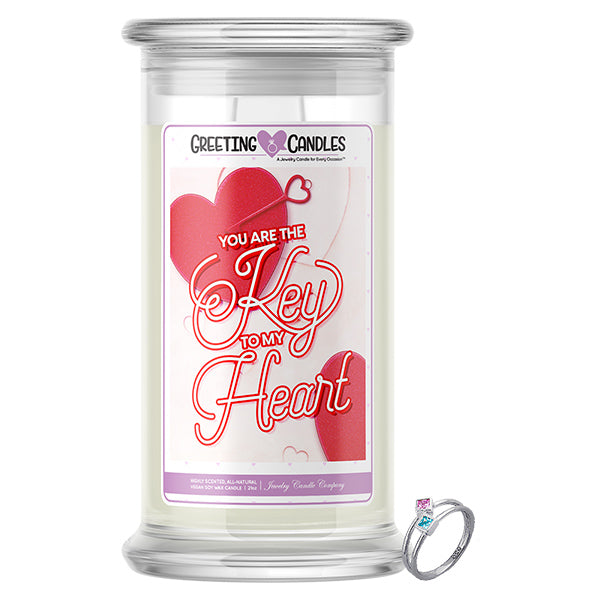 You Are The Key To My Heart! Jewelry Greeting Candle