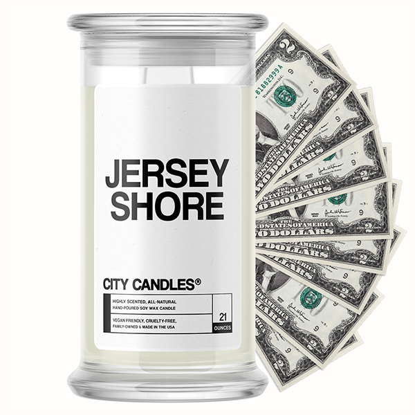 Jersey Shore City Cash Candle