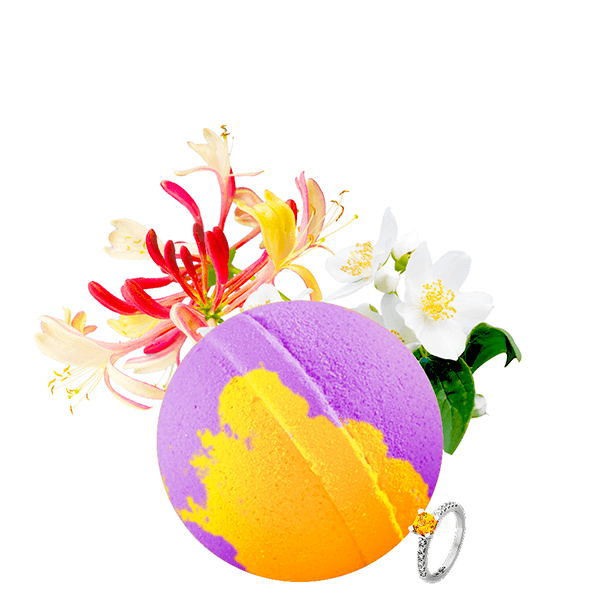 Honeysuckle Gardenia Jewelry Bath Bomb