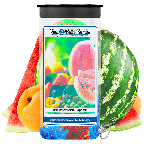 Pink Watermelon & Apricots Ring Bath Bombs Twin Pack