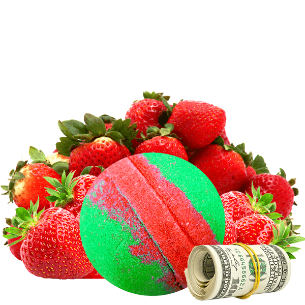 strawberry fields cash bath bombs