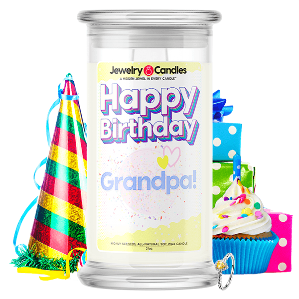 Happy Birthday Grandpa! Happy Birthday Jewelry Candle