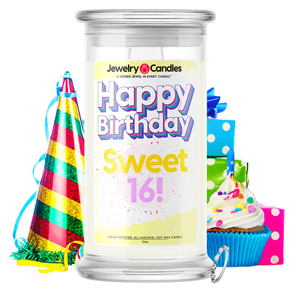 Happy Birthday Sweet 16! Happy Birthday Jewelry Candle