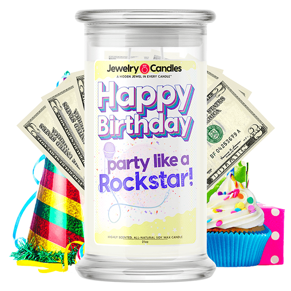 Happy Birthday Party like a Rockstar! Happy Birthday Cash Money Candle
