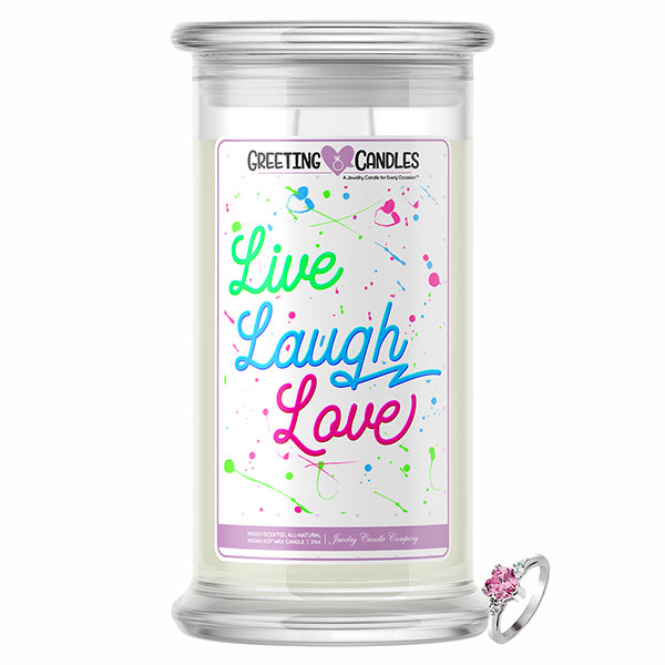 Live, Laugh, Love Jewelry Greeting Candles