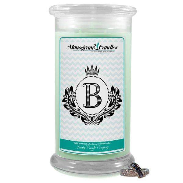 Letter B Monogram Candles-Monogram Candles-The Official Website of Jewelry Candles - Find Jewelry In Candles!