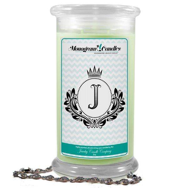 Letter J Monogram Candles-Monogram Candles-The Official Website of Jewelry Candles - Find Jewelry In Candles!