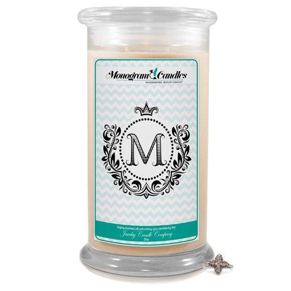 Letter M Monogram Candles-Monogram Candles-The Official Website of Jewelry Candles - Find Jewelry In Candles!