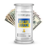 Pray For Ukraine Cash Money Candle