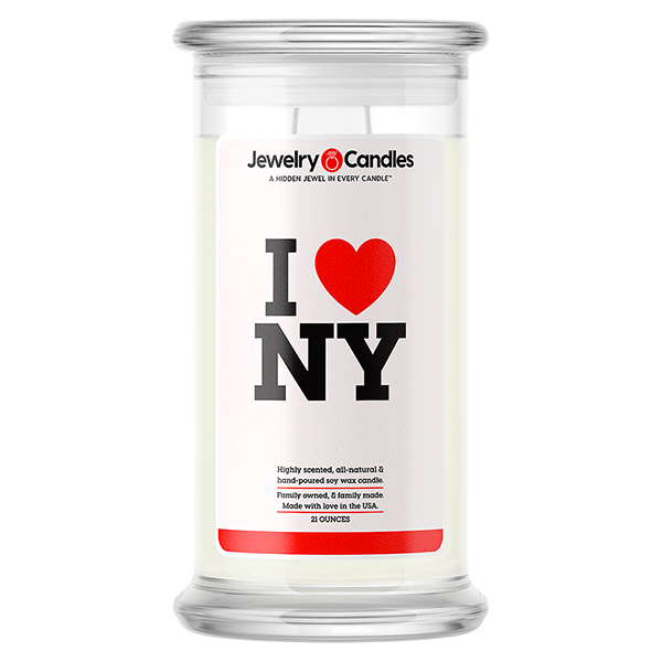 I Love NY Love Candle