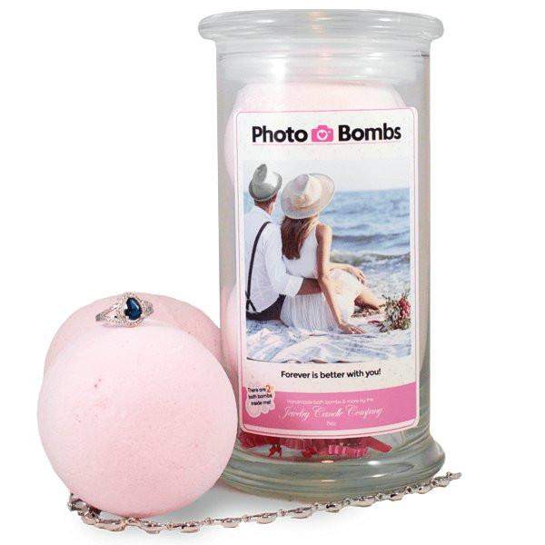Photo Bombs - Your Photo On A Jar Of Jewelry Bath Bombs! Personalize It!-Jewelry Bath Bombs-The Official Website of Jewelry Candles - Find Jewelry In Candles!