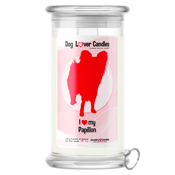 Papillon Dog Lover Jewelry Candle
