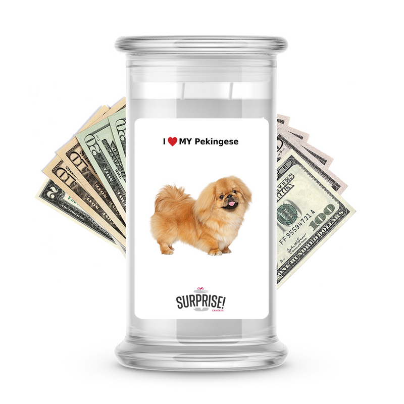 I ❤️ My Pekingese | Dog Surprise Cash Candles