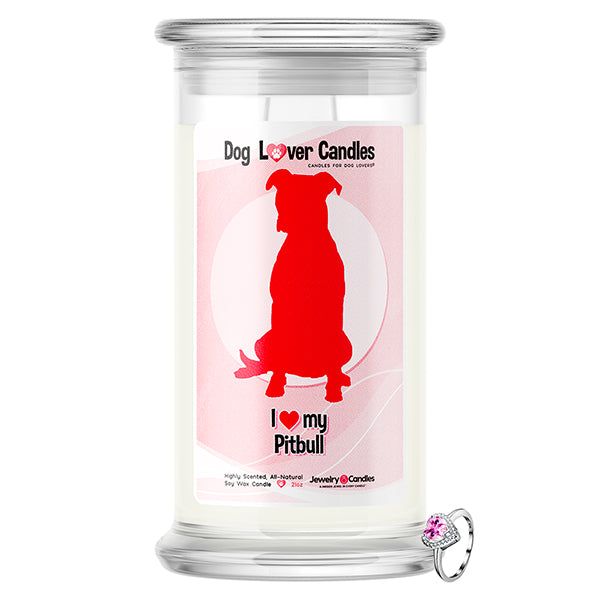 Pitbull Dog Lover Jewelry Candle