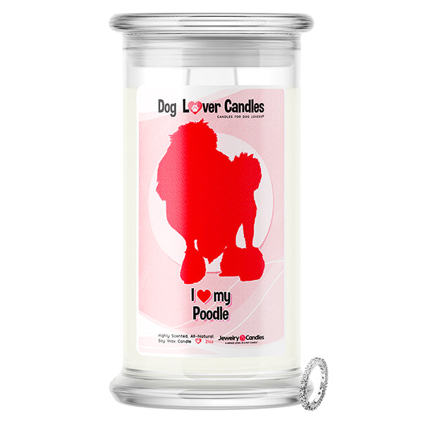 Poodle Dog Lover Jewelry Candle