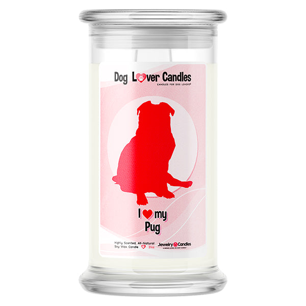 Pug Dog Lover Candle