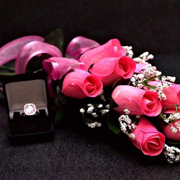 Pink Half Dozen | Jewelry Roses®-Create Your Own Dozen Roses-The Official Website of Jewelry Candles - Find Jewelry In Candles!