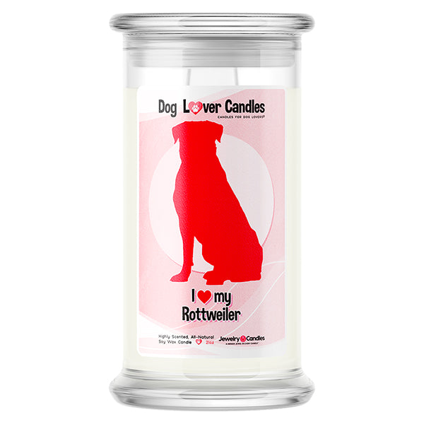 Rottweiler Dog Lover Candle