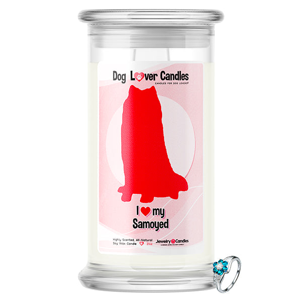Samoyed Dog Lover Jewelry Candle