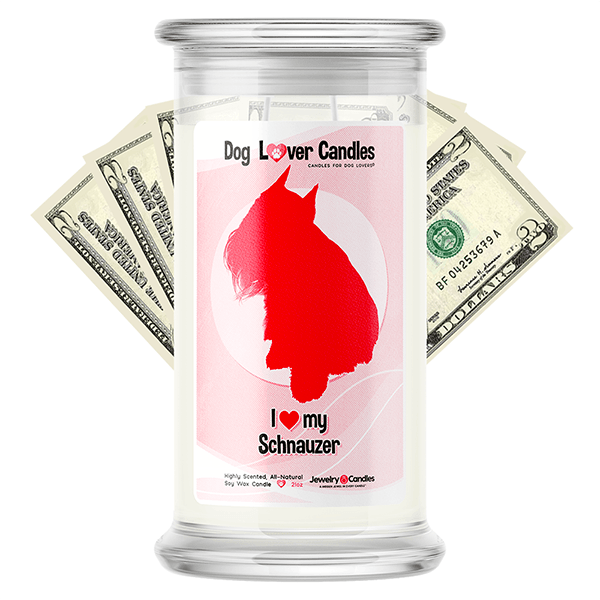 Schnauzer Dog Lover Cash Candle