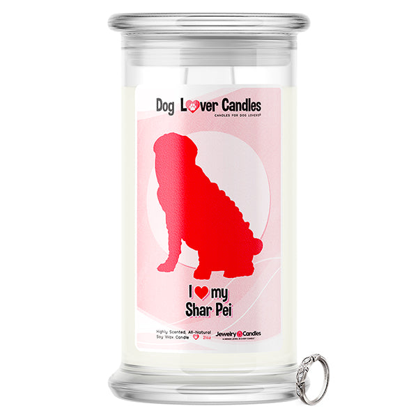 Shar Pei Dog Lover Jewelry Candle