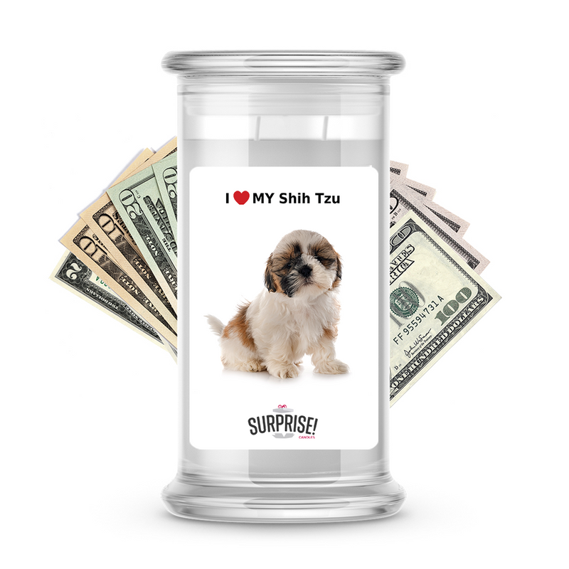 I ❤️ My Shih Tzu | Dog Surprise Cash Candles