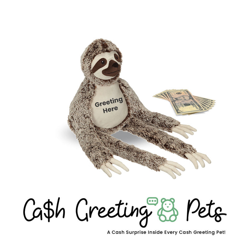 Sloth-2 Cash Greeting Pet