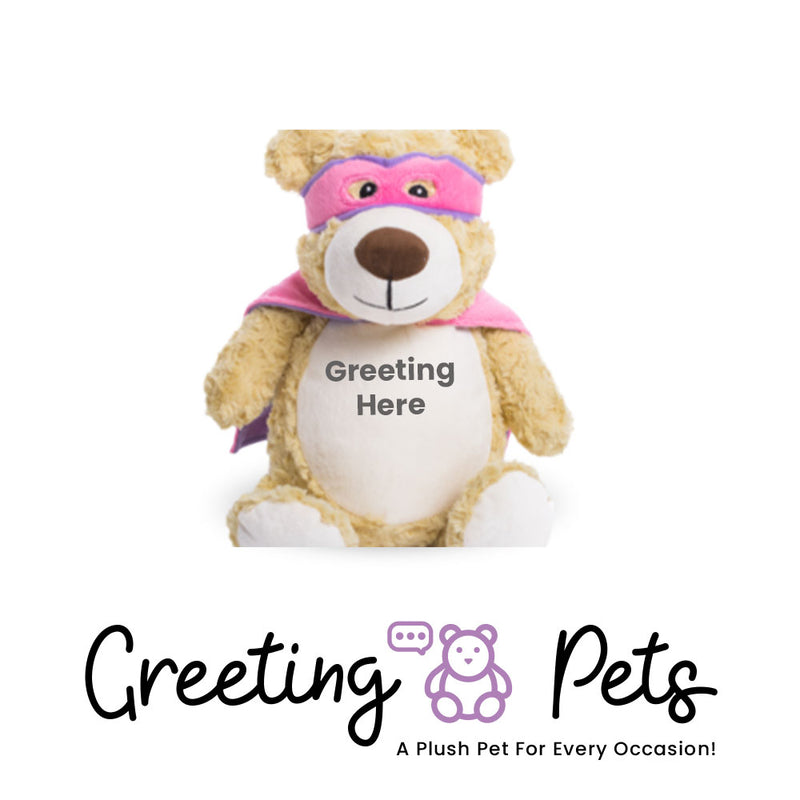 Super-Bear-Pink Greeting Pet