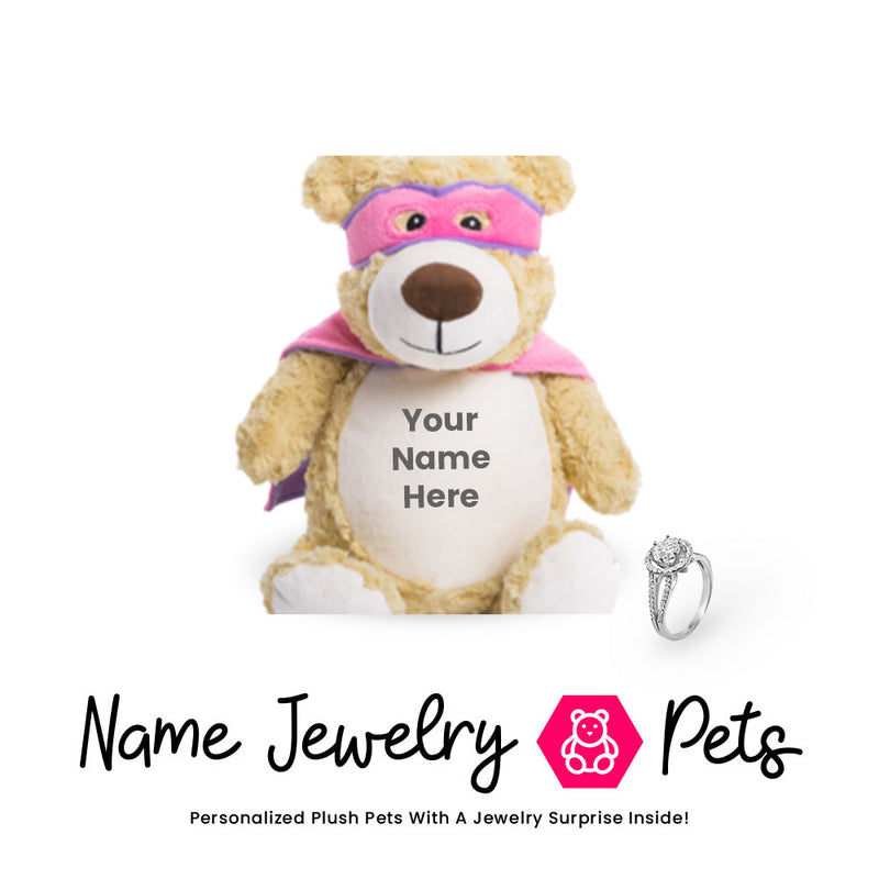 Super-Bear-Pink Name Jewelry  Pet