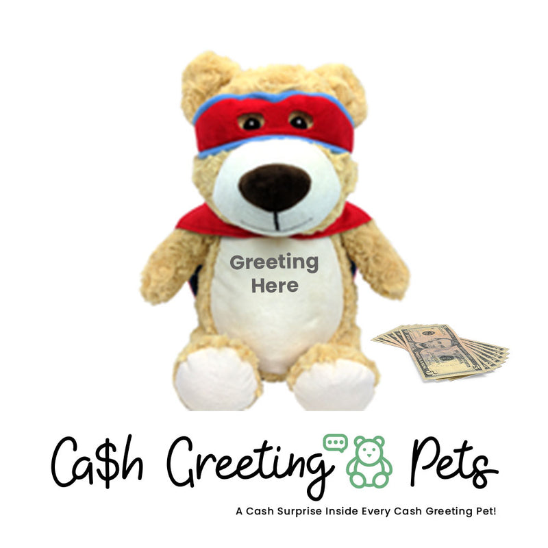 Super-Bear-Red Cash Greeting Pet