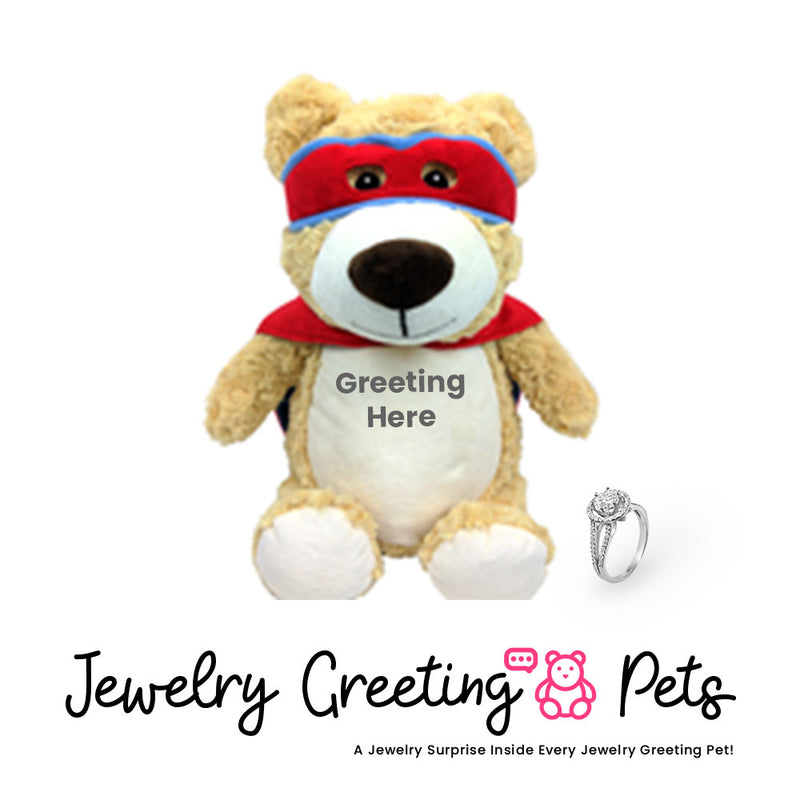 Super-Bear-Red Jewelry Greeting Pet