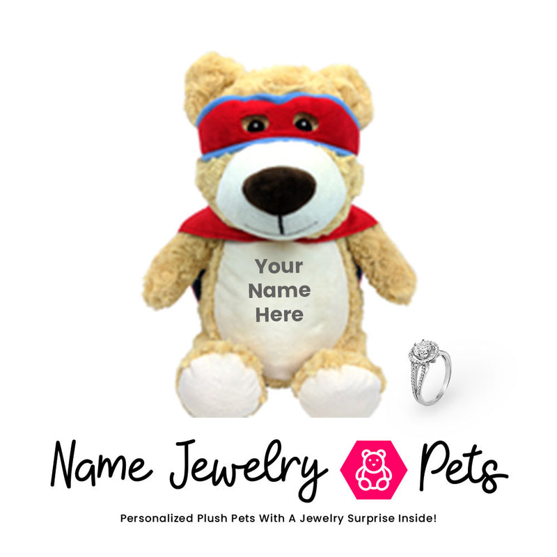 Super-Bear-Red Name Jewelry  Pet