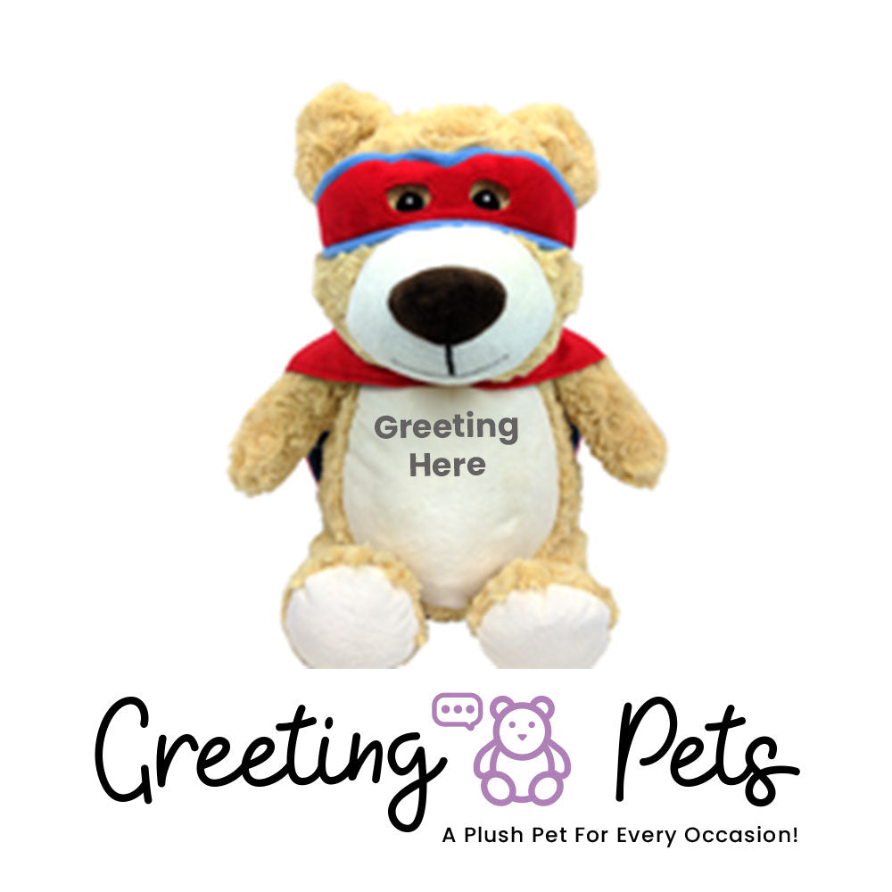 Super-Bear-Red Greeting Pet