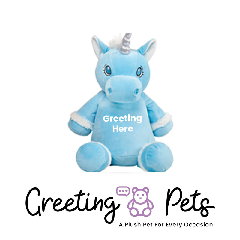 Unicorn-Blue Greeting Pet