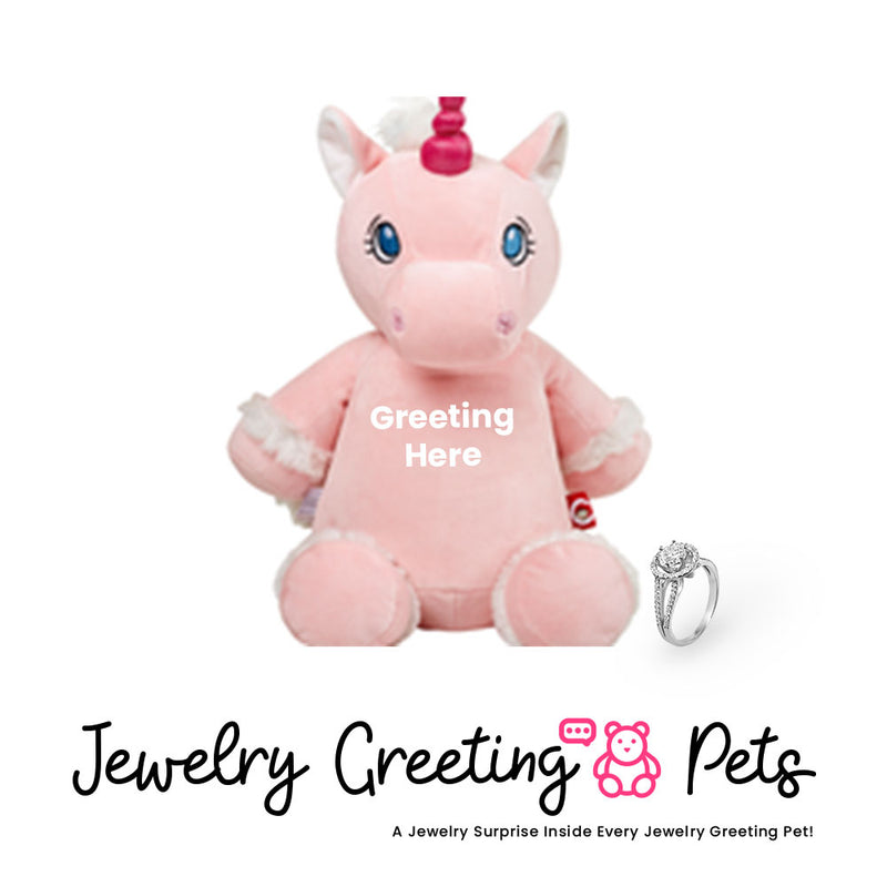 Unicorn-Pink Jewelry Greeting Pet
